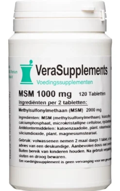 Verasupplements Msm 1000 Tabletten (120 tabletten)