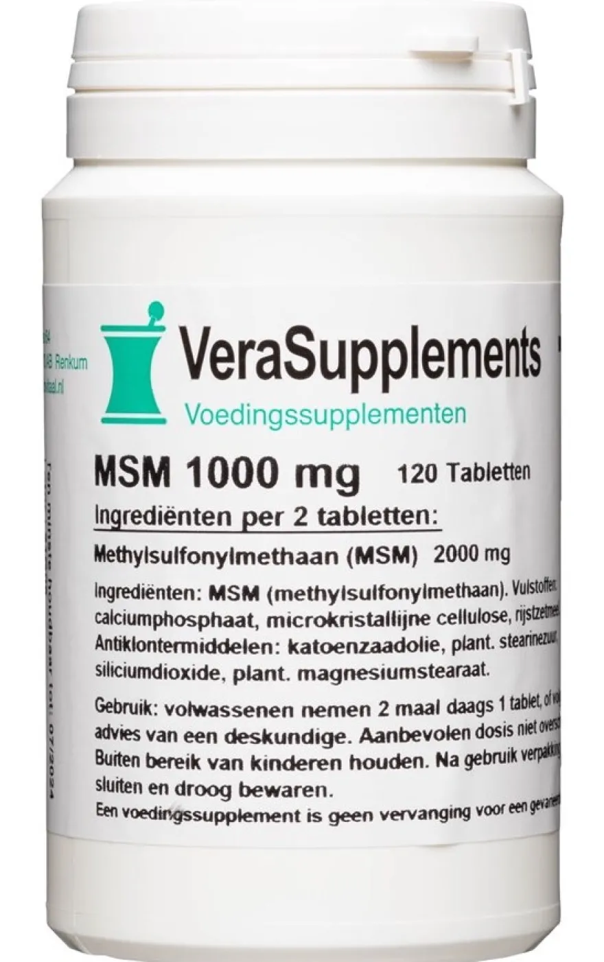 Verasupplements Msm 1000 Tabletten (120 tabletten)
