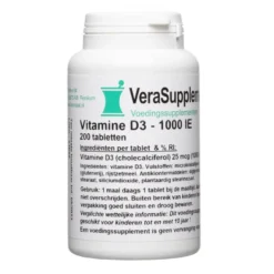Verasupplements Vitamine D3 25mcg (200 tabletten)