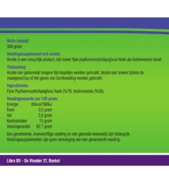 Vezels Naturel Psylliumvezels En Inulinevezels (300 gr)