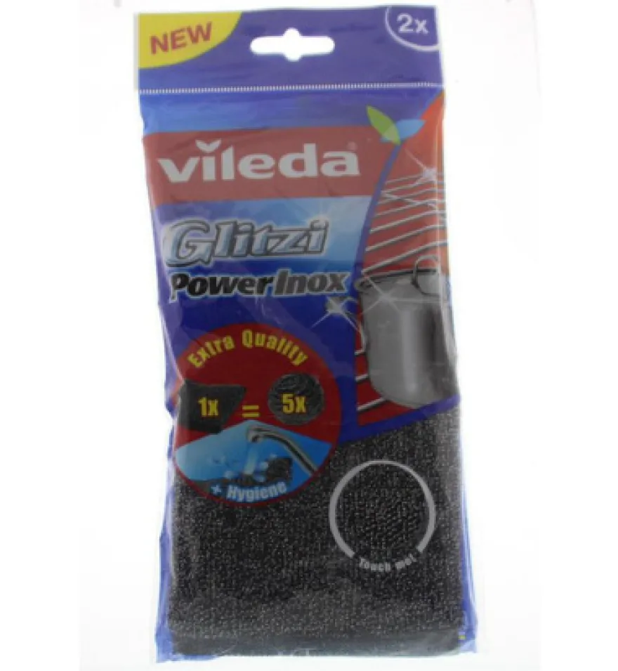 Vileda Glitzi Power Metalen Spons (2 stuks)