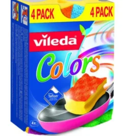 Vileda Schuurspons Colors Anti-Kras (4 stuks)