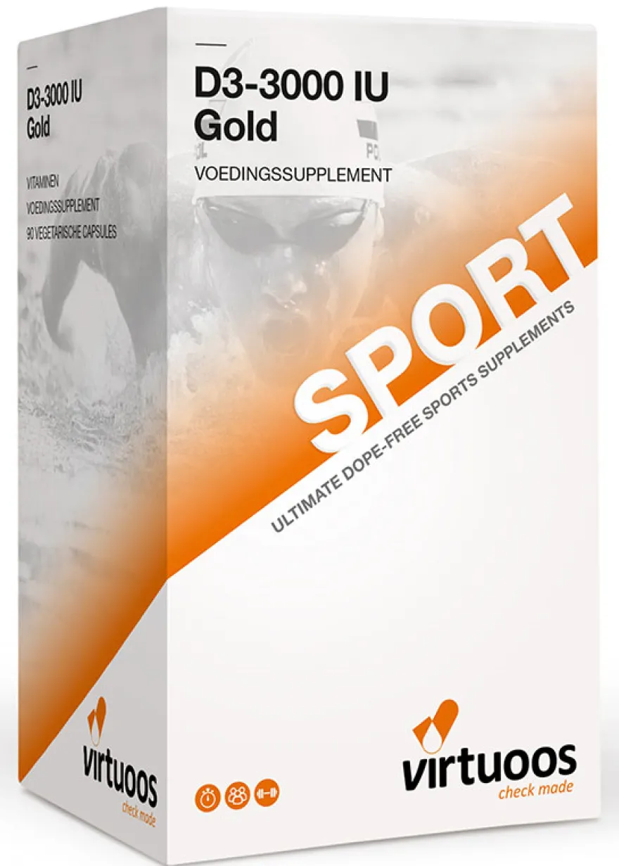 Virtuoos D3-3000 Iu Gold Capsules (68 vegetarische capsules)