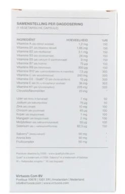 Virtuoos Multi Oxidant Control Gold Capsules (90 vegetarische capsules)