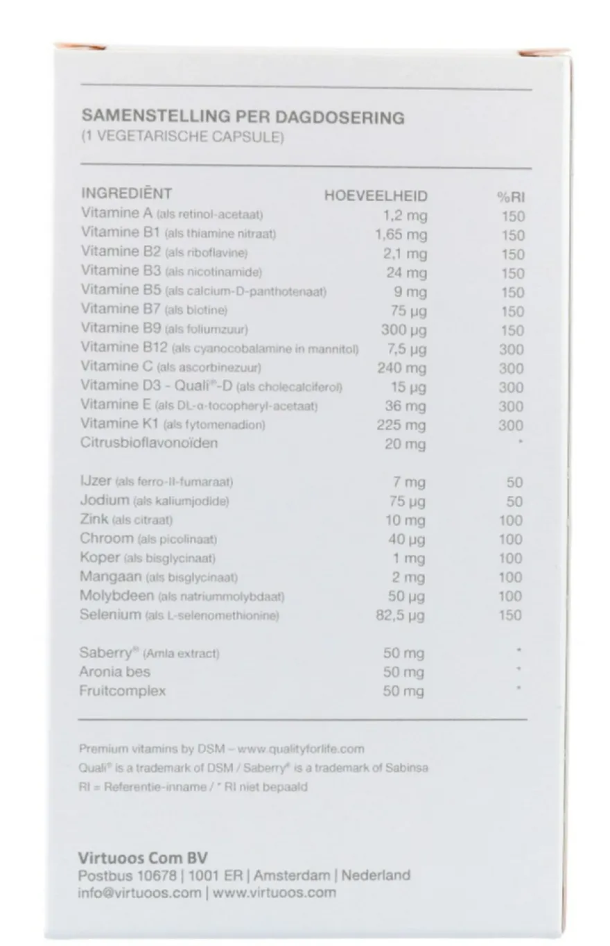 Virtuoos Multi Oxidant Control Gold Capsules (90 vegetarische capsules)