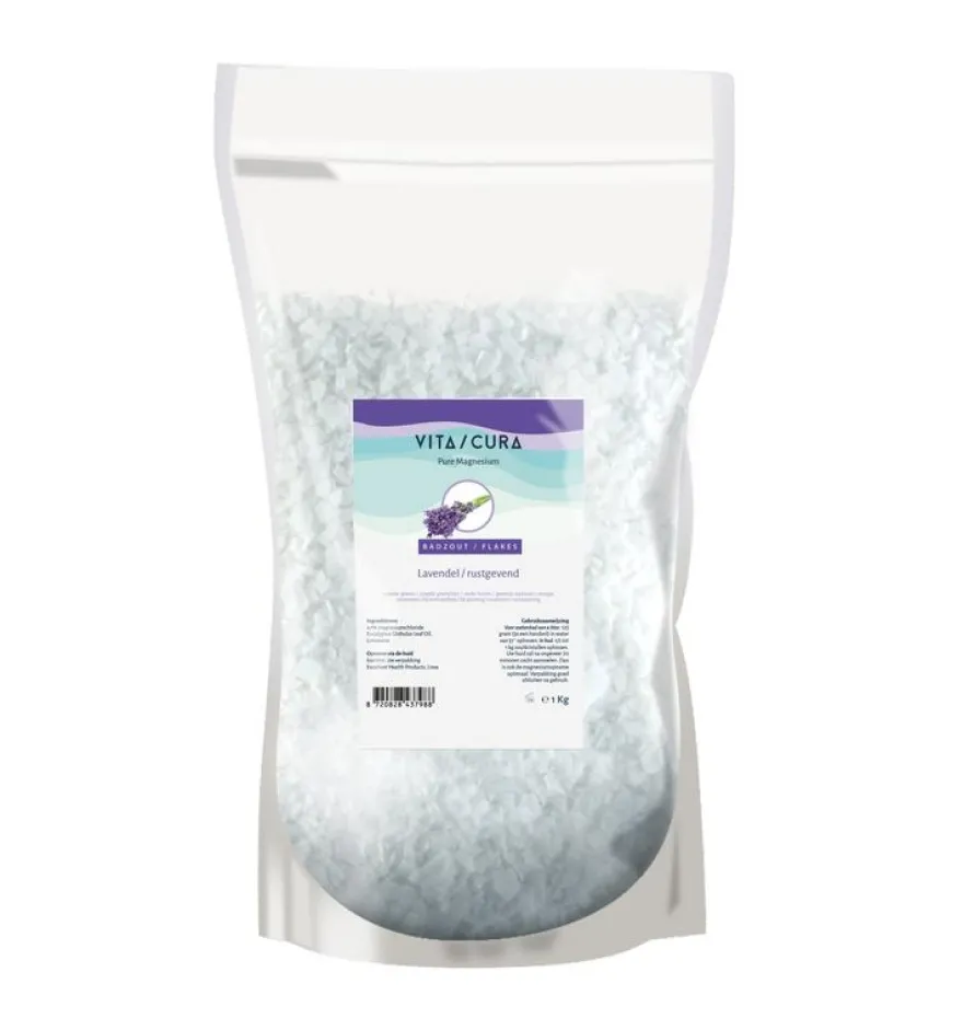 Vita Cura Magnesium Zout Flakes Lavendel (1000 gr)