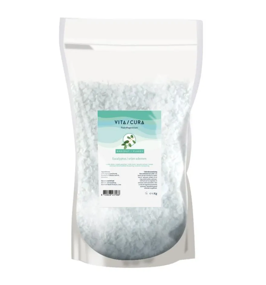 Vita Cura Magnesium Zout Flakes Eucalyptus (1000 gr)