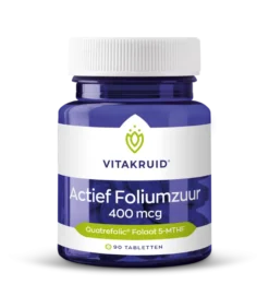 Vitakruid Actief Foliumzuur Quatrefolic® 5-MTHF 400 mcg (90 tabletten)