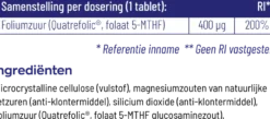 Vitakruid Actief Foliumzuur Quatrefolic® 5-MTHF 400 mcg (90 tabletten)