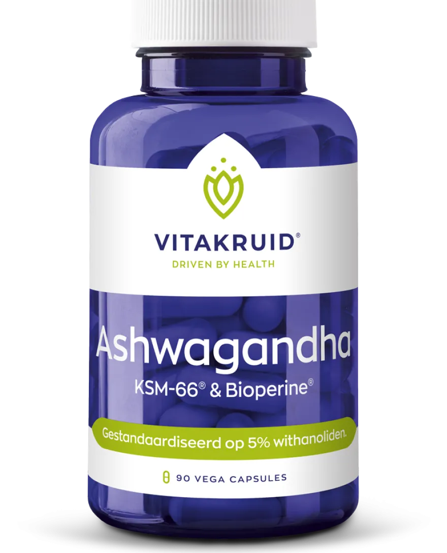 Vitakruid Ashwagandha 5% Withanoliden KSM-66® & Bioperine® (90 vega capsules)