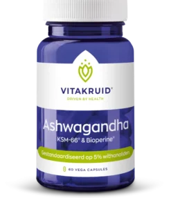 Vitakruid Ashwagandha 5% Withanoliden KSM-66® & Bioperine® (60 vega capsules)