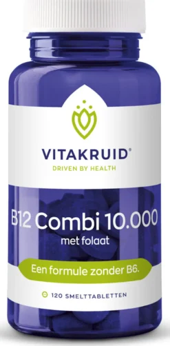 Vitakruid B12 Combi 10.000® met Actief Folaat Vitamine (120 smelttabletten)