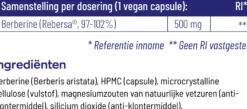 Vitakruid Berberine 500 Rebersa® 97-102% Berberine Zouten (90 vega capsules)