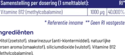 Vitakruid B12 1000 mcg Actief Methylcobalamine Vitamine (180 stuks)