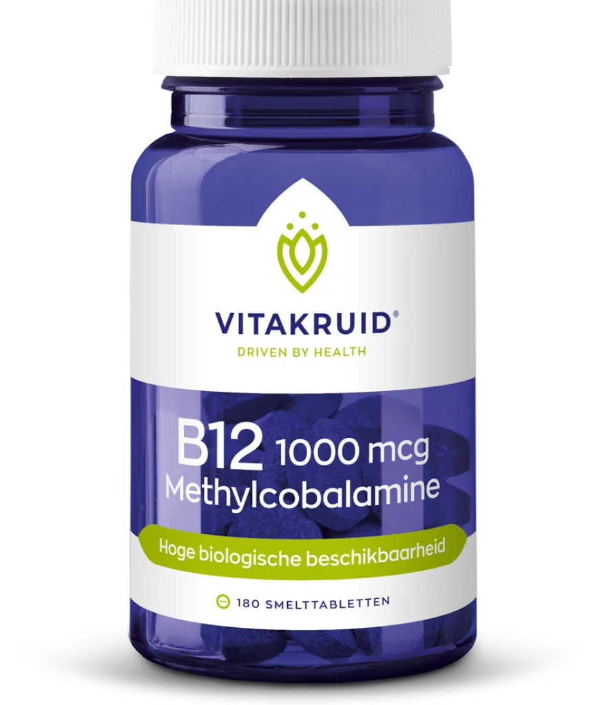 Vitakruid B12 1000 mcg Actief Methylcobalamine Vitamine (180 stuks)
