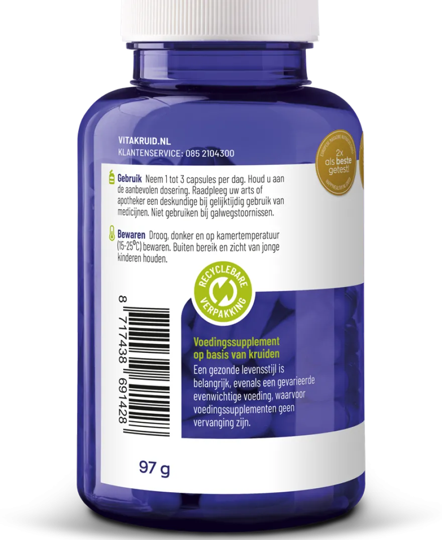 Vitakruid Curcuma C3-2X (95% Curcuminoïden) met Bioperine® 120 (120 vega capsules)