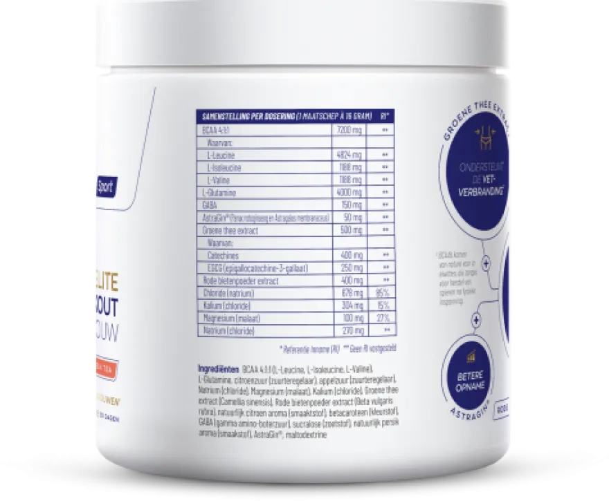 Vitakruid Elite Post Workout Vrouw BCAA 4:1:1 & Elektrolyten (325 gr)