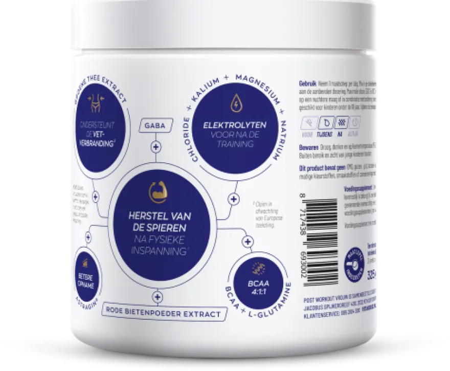 Vitakruid Elite Post Workout Vrouw BCAA 4:1:1 & Elektrolyten (325 gr)
