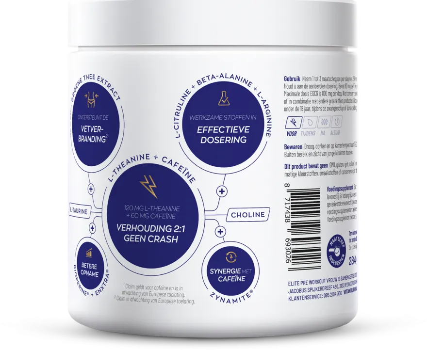 Vitakruid Elite Pre Workout Vrouw (284 gr)