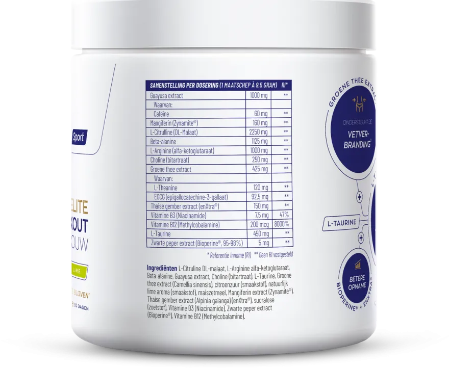 Vitakruid Elite Pre Workout Vrouw (284 gr)