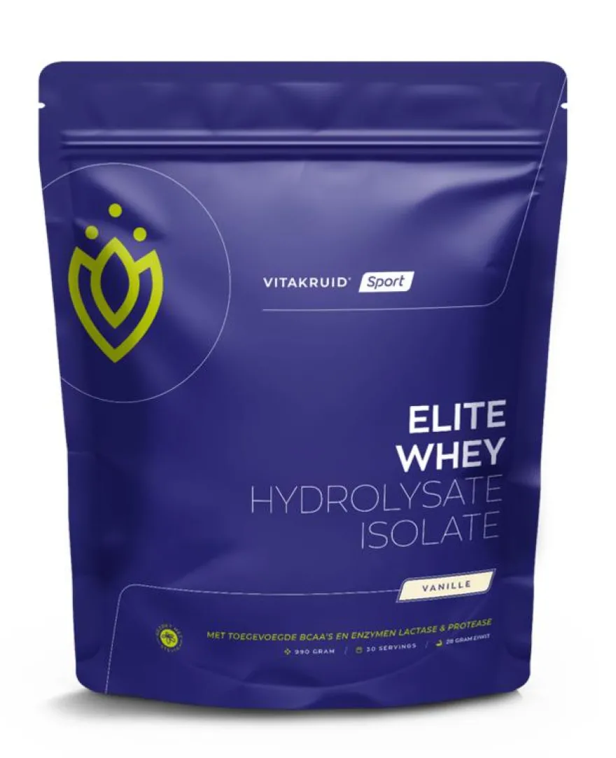 Vitakruid Elite Whey Protein 50% Hydrolysate 50% Isolate – Vanille (990 gr)