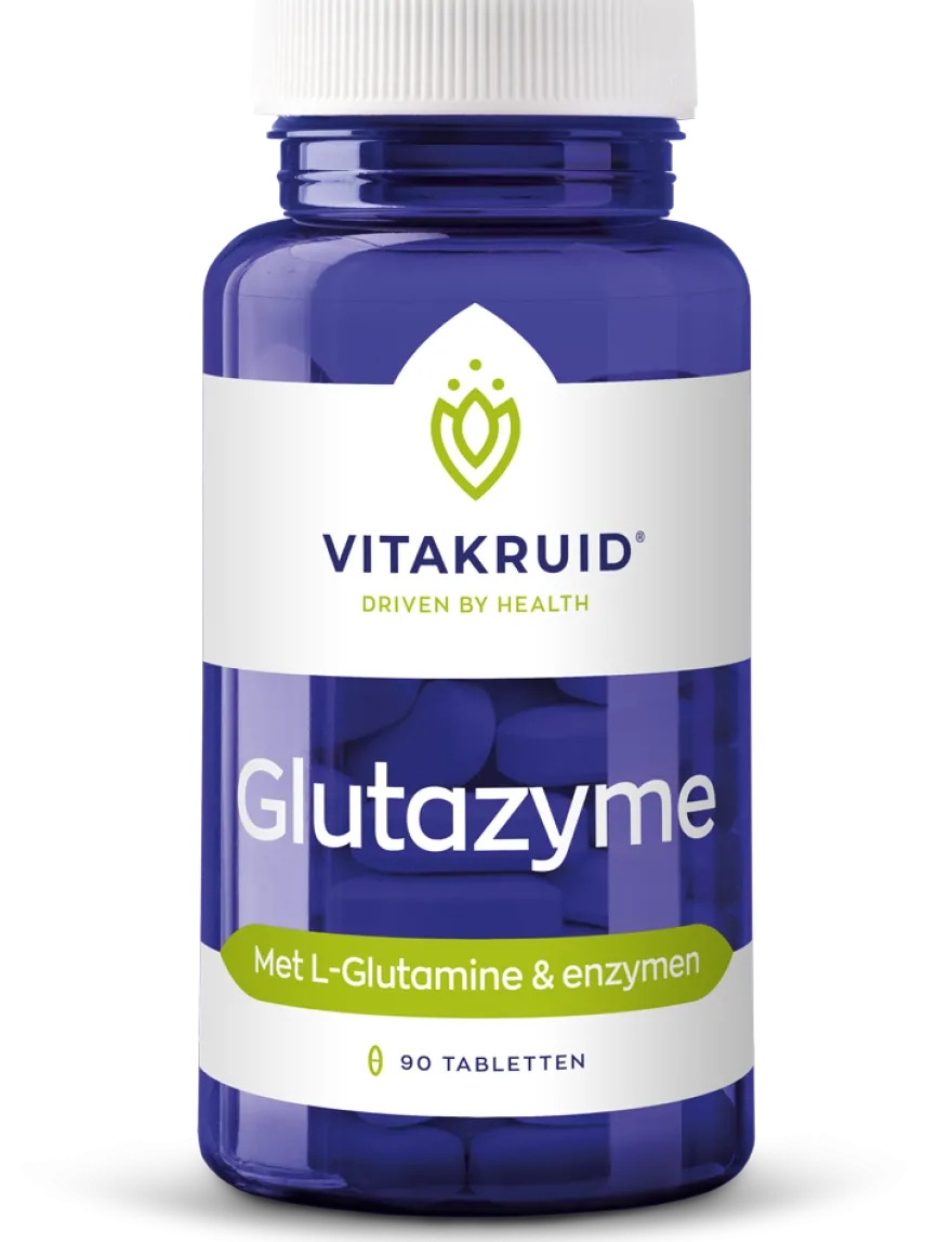 Vitakruid Glutazyme Spijsverteringsenzymen en L-Glutamine (90 tabletten)