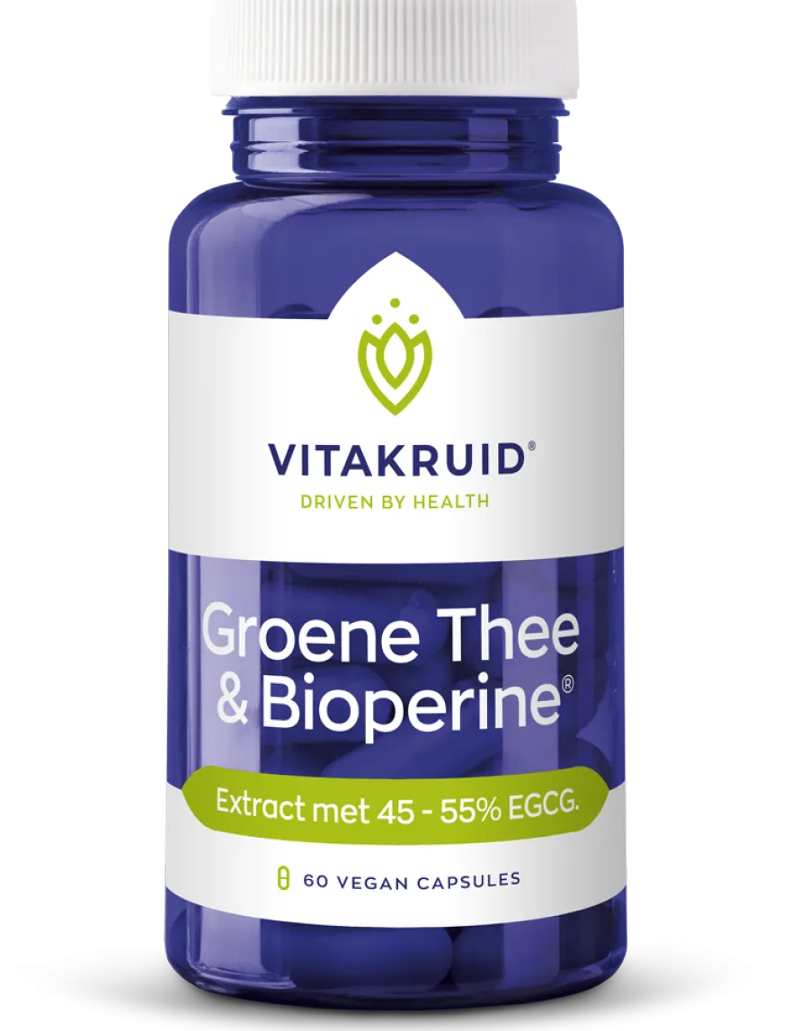 Vitakruid Groene Thee & Bioperine® >50% EGCG >80% Catechines (60 vega capsules)