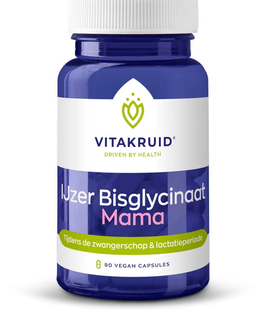 Vitakruid IJzer Bisglycinaat Mama (90 vega capsules)
