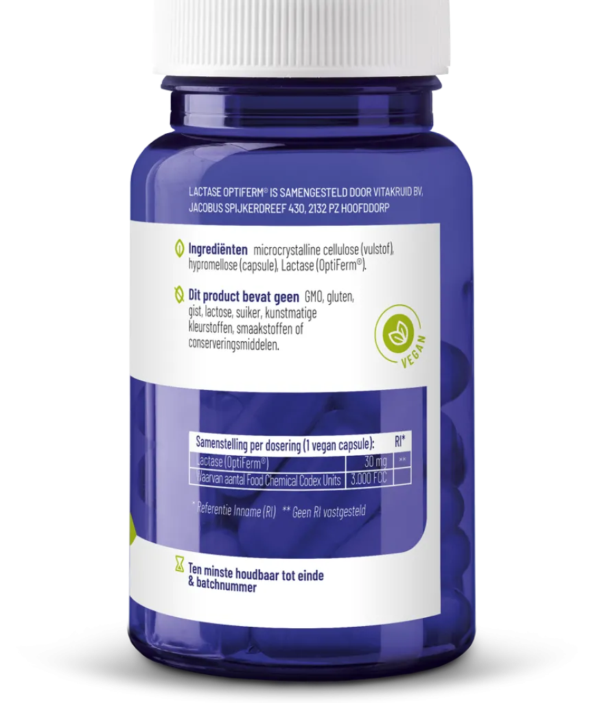 Vitakruid Lactase Enzym Optiferm® 3.000 FCC (90 vega capsules)
