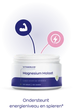 Vitakruid Magnesium Malaat met Vitamine B6 (P-5-P) (120 gr)