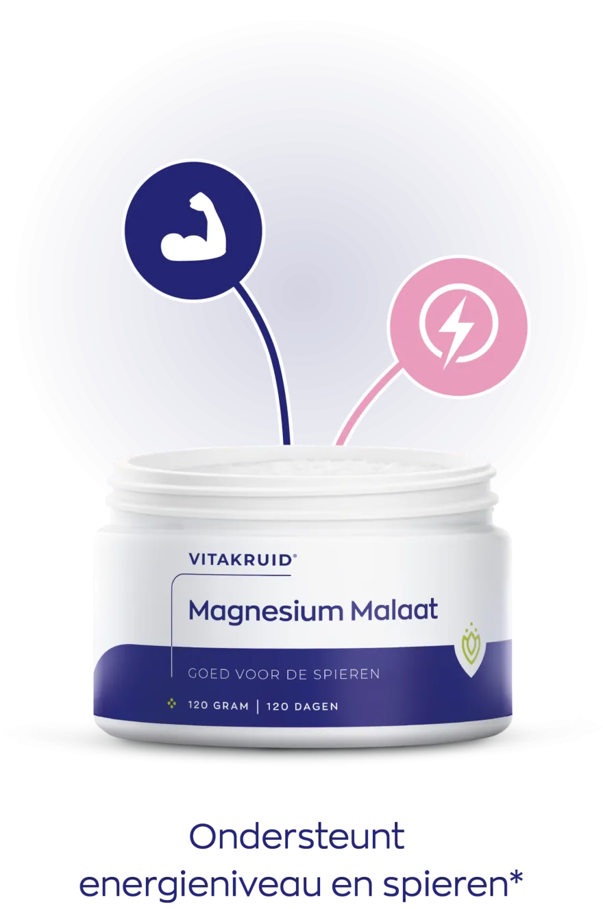Vitakruid Magnesium Malaat met Vitamine B6 (P-5-P) (120 gr)