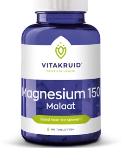 Vitakruid Magnesium 150 Malaat met Vitamine B6 (P-5-P) (90 tabletten)