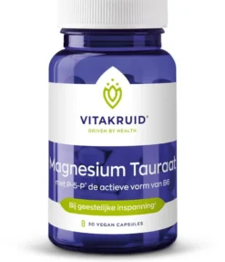 Vitakruid Magnesium Tauraat met Vitamine B6 (P-5-P) (30 vega capsules)