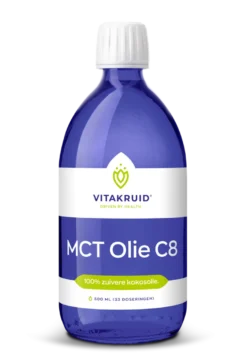 Vitakruid MCT Olie C8 100% Zuivere & Duurzame Kokosolie (500 ml)