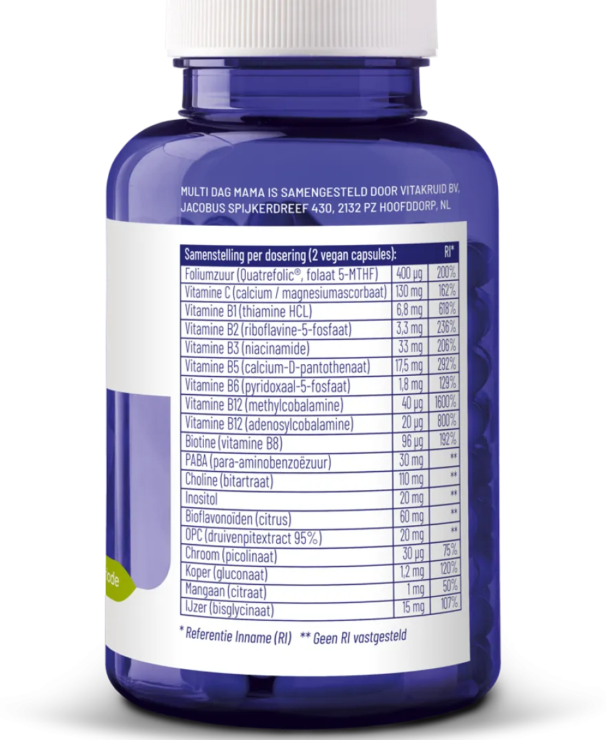 Vitakruid Multi Dag Mama Vegan (180 vega capsules)