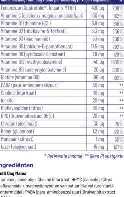 Vitakruid Multi Dag Mama Vegan (180 vega capsules)