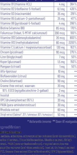 Vitakruid Multi Dag Man Sport 100% Vegan (90 tabletten)