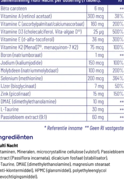 Vitakruid Multi Nacht HD 100% Vegan (90 tabletten)