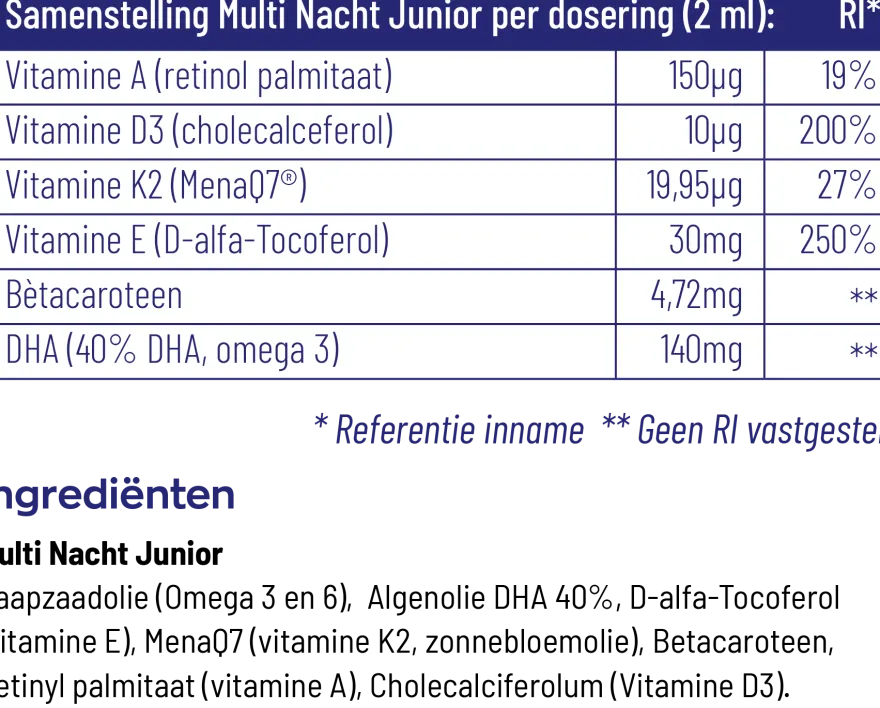 Vitakruid Multi Nacht Junior 100% Vegan (60 ml)