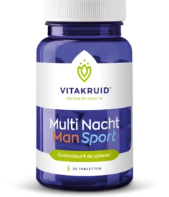 Vitakruid Multi Nacht Man Sport 100% Vegan (30 tabletten)