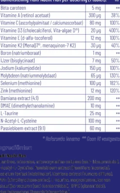 Vitakruid Multi Nacht Man 100% Vegan (30 tabletten)