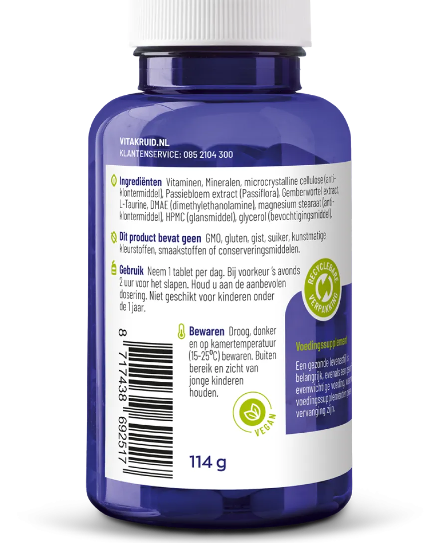Vitakruid Multi Nacht Vrouw Sport 100% Vegan (90 tabletten)