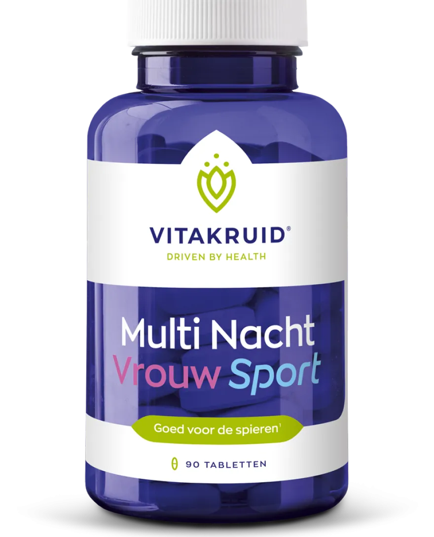Vitakruid Multi Nacht Vrouw Sport 100% Vegan (90 tabletten)