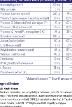 Vitakruid Multi Nacht Vrouw 100% Vegan (90 tabletten)