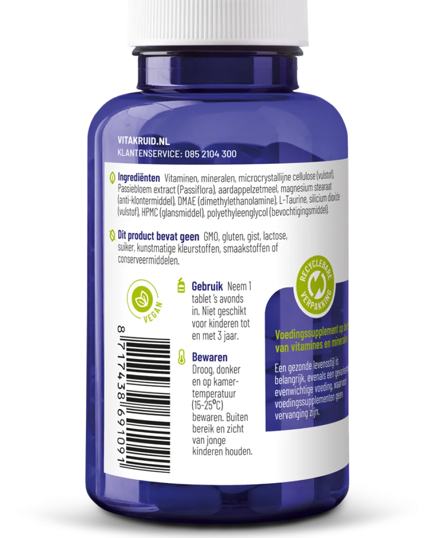 Vitakruid Multi Nacht Vrouw 100% Vegan (90 tabletten)