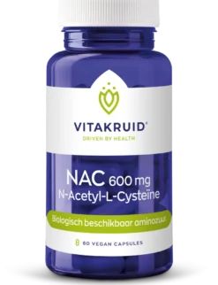 Vitakruid NAC 600 mg N-Acetyl-L-Cysteïne (60 vega capsules)