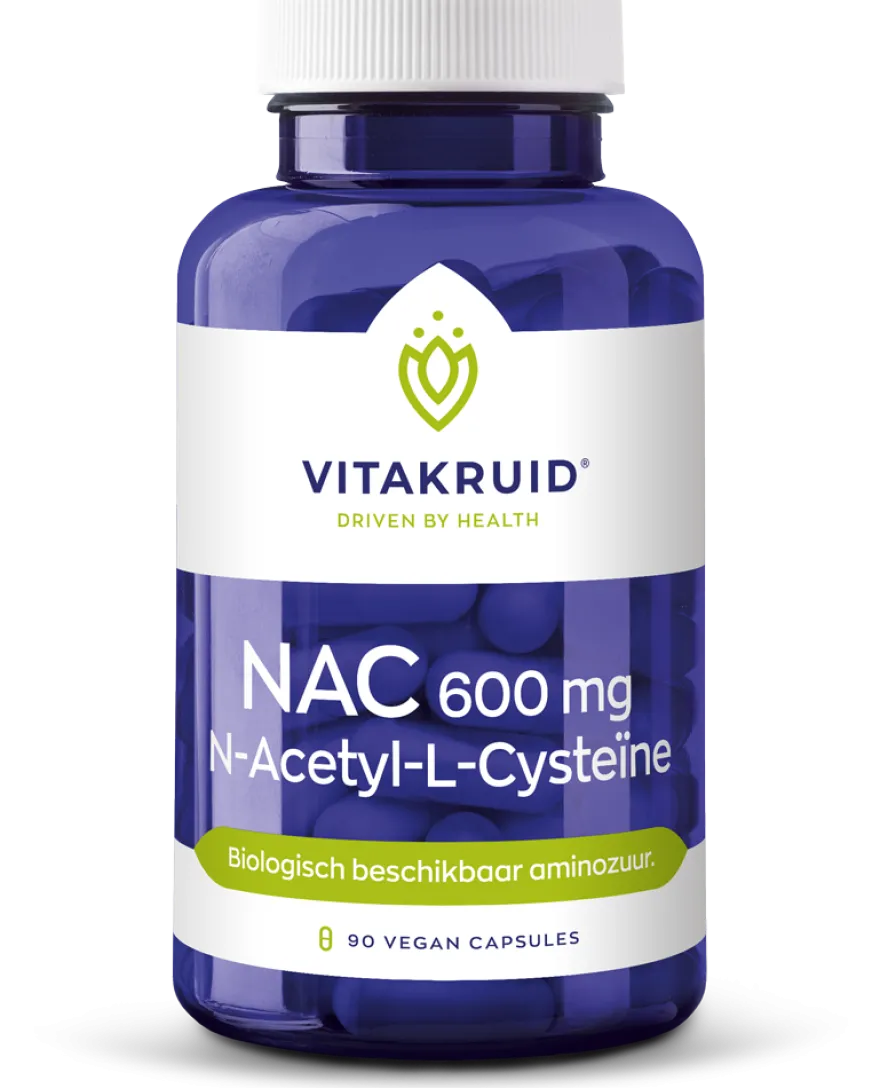 Vitakruid NAC 600 mg N-Acetyl-L-Cysteïne (90 vega capsules)