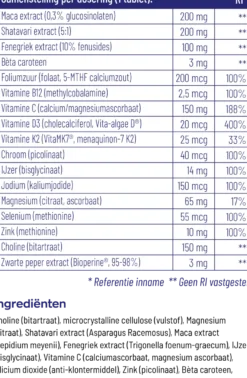 Vitakruid Postpartum Mama Oa Fenegriek, Shatavari & Choline (90 tabletten)