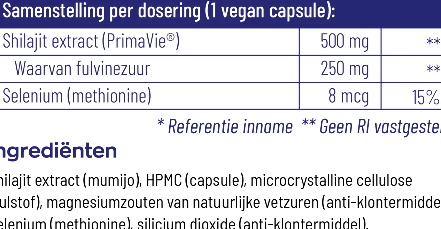 Vitakruid Shilajit 500 PrimaVie (60 capsules)