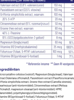 Vitakruid Slaapcomplex Oa Valeriaan Magnesium Bisglycinaat (90 Tabletten)